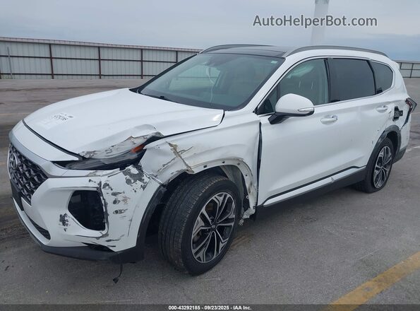 5NMS5CAA6KH010764 2019 HYUNDAI SANTA FE White Передня ліва чверть