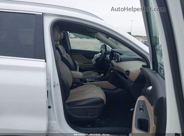 5NMS5CAA6KH010764 2019 HYUNDAI SANTA FE White Вид салону спереду