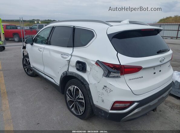 5NMS5CAA6KH010764 2019 HYUNDAI SANTA FE White Задня ліва чверть
