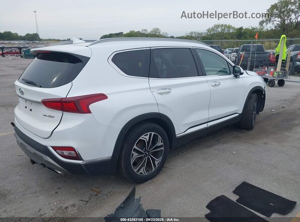 5NMS5CAA6KH010764 2019 HYUNDAI SANTA FE White Задня права чверть