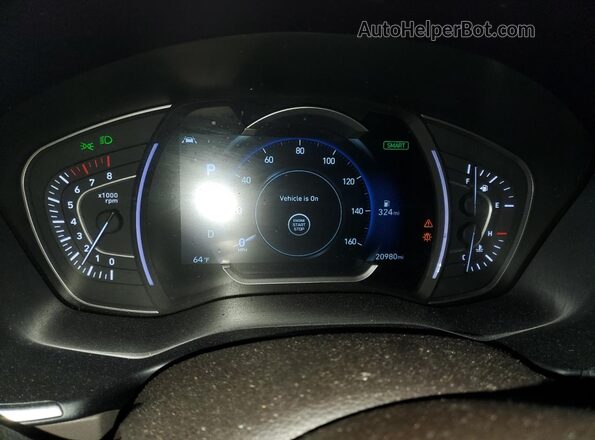 5NMS5CAD0LH178976 2020 HYUNDAI SANTA Black Սարքավորումների վահանակի տեսք