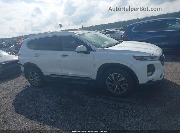 5NMS5CAD8LH264584 2020 HYUNDAI SANTA FE White Vista interior trasera