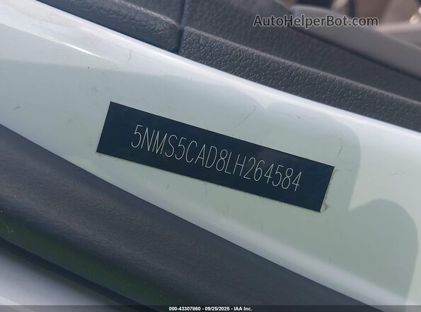 5NMS5CAD8LH264584 2020 HYUNDAI SANTA FE White Vista del compartimento del motor
