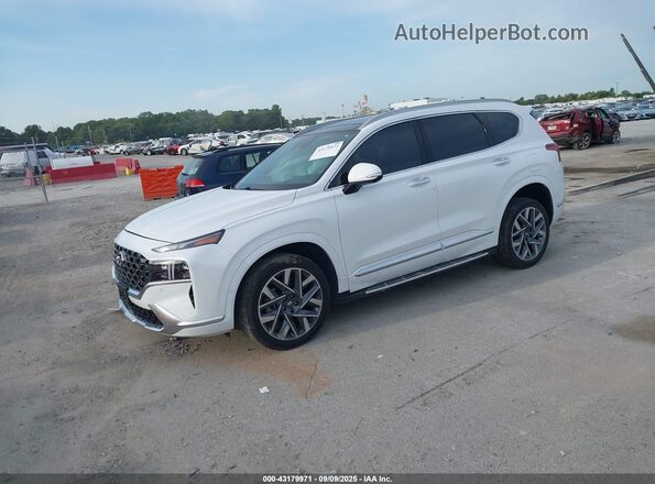 5NMS5DAL9NH401516 2022 HYUNDAI SANTA FE CALLIGRAPHY White Առջևի ձախ երեք քառորդ տեսարան