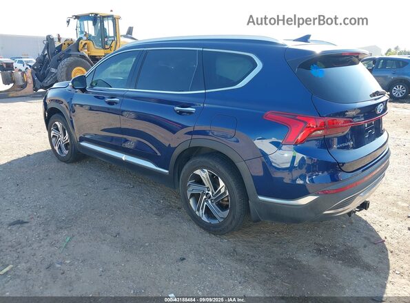 5NMS64AJ4MH296541 2021 HYUNDAI SANTA FE Синий Задняя левая четверть