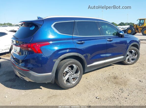 5NMS64AJ4MH296541 2021 HYUNDAI SANTA FE Синий Задняя правая четверть