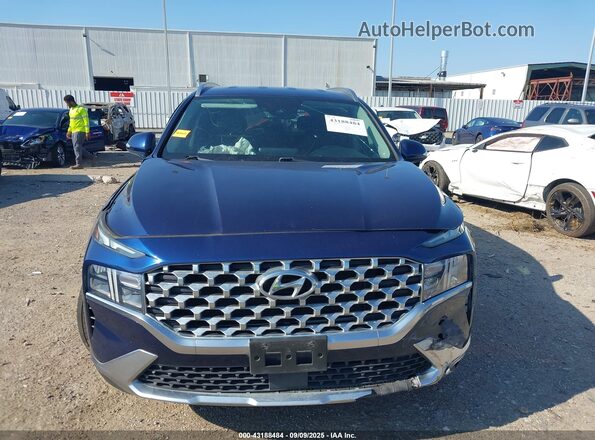 5NMS64AJ4MH296541 2021 HYUNDAI SANTA FE Синий Вид щитка приборов