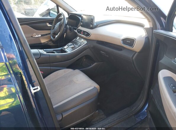 5NMS64AJ6MH351233 2021 HYUNDAI SANTA FE Dark Blue Front interior view