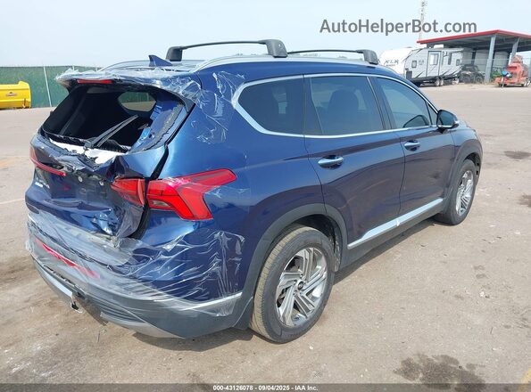 5NMS64AJ8MH350679 2021 HYUNDAI SANTA FE Blue Trasero derecho