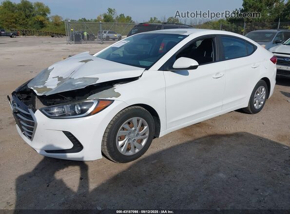 5NPD74LF0JH215631 2018 HYUNDAI ELANTRA White Առջևի ձախ երեք քառորդ տեսարան