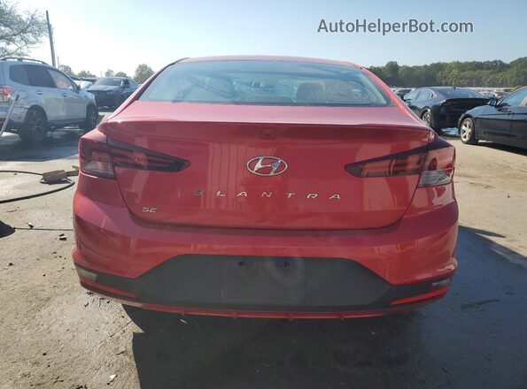5NPD74LF1LH619122 2020 HYUNDAI ELANTRA Red Вид ззаду