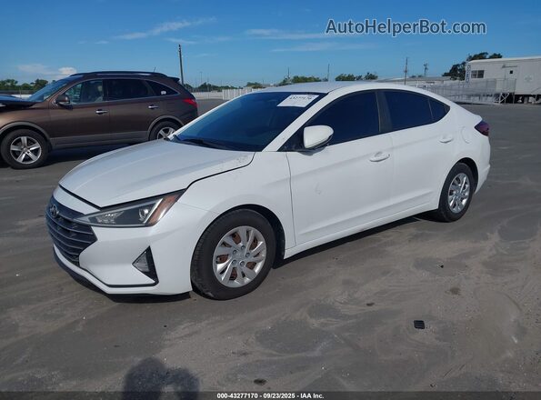 5NPD74LF2KH476826 2019 HYUNDAI ELANTRA White Vista tres cuartos delantera izquierda