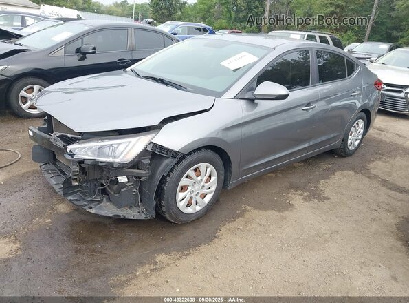 5NPD74LF5KH463861 2019 HYUNDAI ELANTRA Gray Առջևի ձախ երեք քառորդ տեսարան