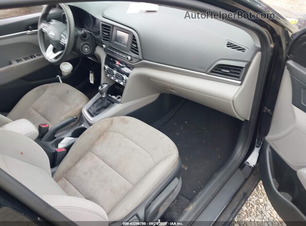 5NPD74LF6LH603594 2020 HYUNDAI ELANTRA Black Widok wnętrza z przodu