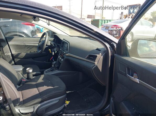 5NPD74LF7LH562876 2020 HYUNDAI ELANTRA Black Widok wnętrza z przodu