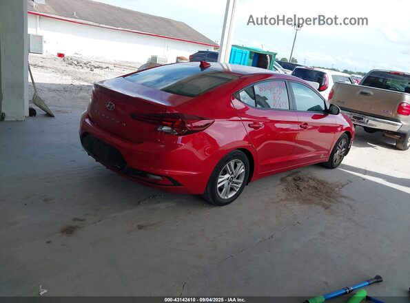 5NPD84LF3LH587934 2020 HYUNDAI ELANTRA Maroon Задня права чверть