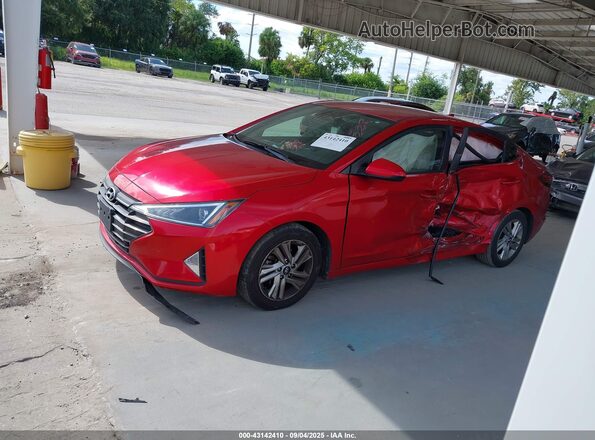5NPD84LF3LH587934 2020 HYUNDAI ELANTRA Maroon Передня ліва чверть