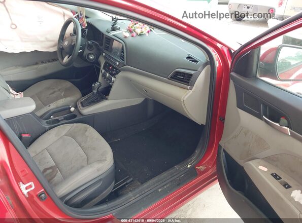 5NPD84LF3LH587934 2020 HYUNDAI ELANTRA Maroon Вид салону спереду