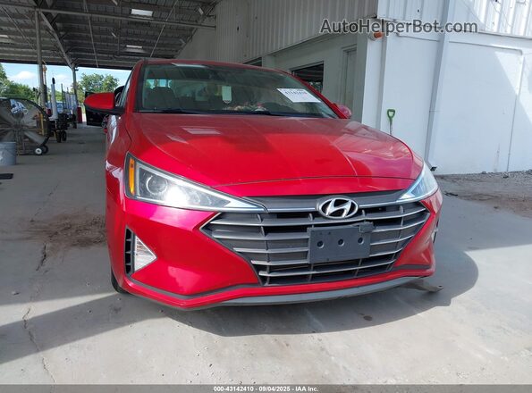 5NPD84LF3LH587934 2020 HYUNDAI ELANTRA Maroon Вид щитка приладів