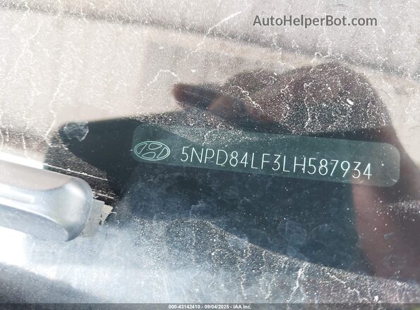 5NPD84LF3LH587934 2020 HYUNDAI ELANTRA Maroon Вид підкапотного простору