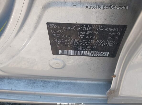5NPD84LF4JH375749 2018 HYUNDAI ELANTRA Silver 