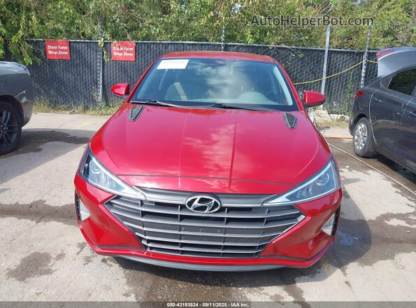 5NPD84LF5LH545474 2020 HYUNDAI ELANTRA Red Rear interior view