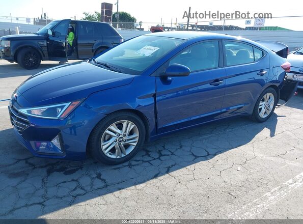 5NPD84LF7KH434634 2019 HYUNDAI ELANTRA Blue Առջևի ձախ երեք քառորդ տեսարան