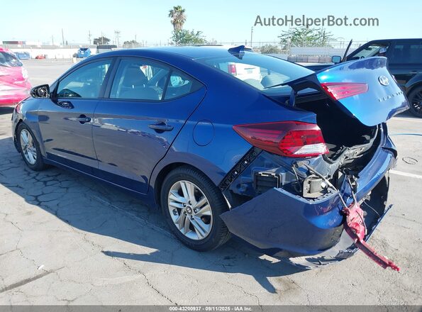 5NPD84LF7KH434634 2019 HYUNDAI ELANTRA Blue Հետևի ձախ