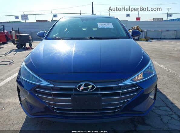 5NPD84LF7KH434634 2019 HYUNDAI ELANTRA Blue Սարքավորումների վահանակի տեսք