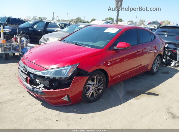 5NPD84LF8LH523310 2020 HYUNDAI ELANTRA Red Առջևի ձախ երեք քառորդ տեսարան