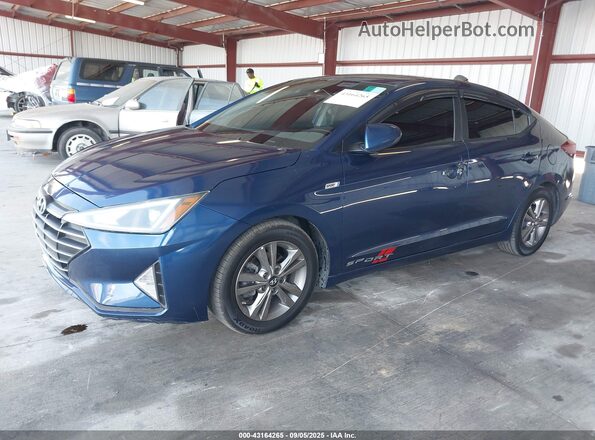 5NPD84LF8LH578131 2020 HYUNDAI ELANTRA Dark Blue წინა მარცხენა ხედი სამი მეოთხედიდან