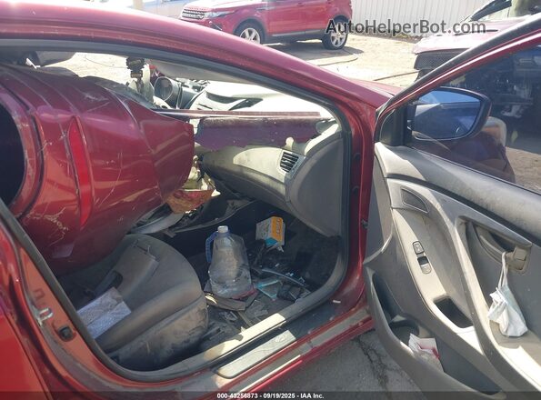 5NPDH4AE4GH709863 2016 HYUNDAI ELANTRA Red Vista interior delantera