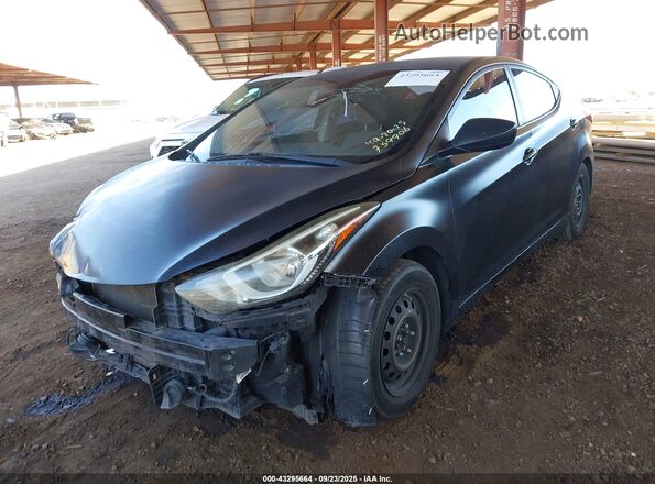 5NPDH4AE4GH759906 2016 HYUNDAI ELANTRA Черный Передняя левая четверть