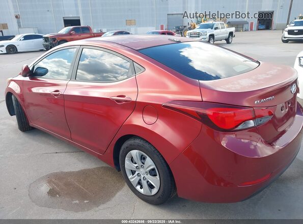 5NPDH4AE5GH744654 2016 HYUNDAI ELANTRA Red Trasero izquierdo