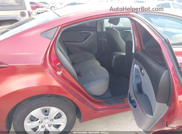 5NPDH4AE5GH744654 2016 HYUNDAI ELANTRA Red Vista de la etiqueta del VIN