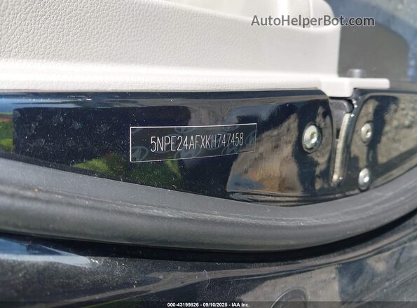 5NPE24AFXKH747458 2019 HYUNDAI SONATA Черный Вид подкапотного пространства