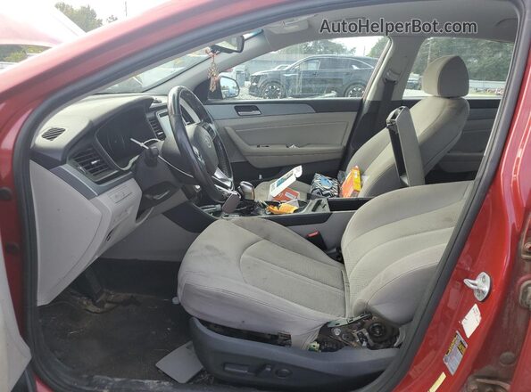 5NPE34AF6KH776582 2019 HYUNDAI SONATA Red წინა სალონის ხედი