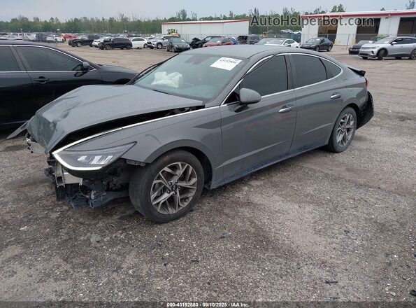5NPEF4JA3LH046738 2020 HYUNDAI SONATA Gray წინა მარცხენა ხედი სამი მეოთხედიდან