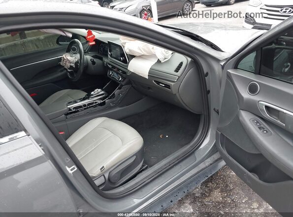 5NPEF4JA3LH046738 2020 HYUNDAI SONATA Gray წინა სალონის ხედი