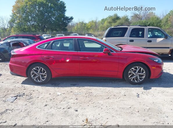 5NPEF4JA4LH002912 2020 HYUNDAI SONATA Red Սալոնի 360 աստիճան տեսք