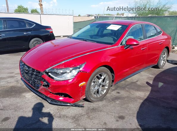 5NPEF4JAXLH045294 2020 HYUNDAI SONATA Red Front left