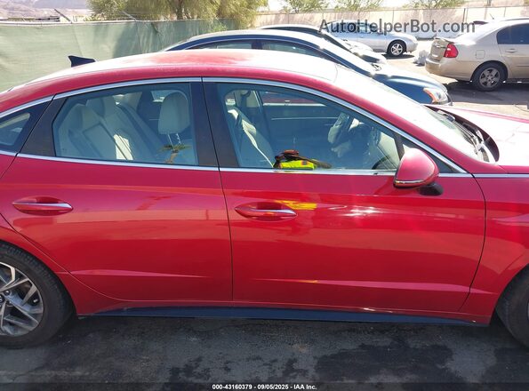 5NPEF4JAXLH045294 2020 HYUNDAI SONATA Red Rear interior view