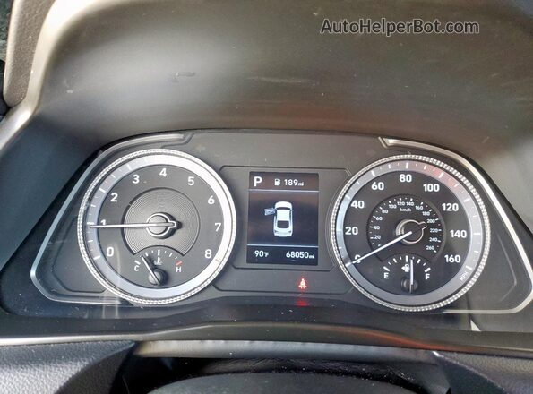5NPEG4JAXLH001695 2020 HYUNDAI SONATA Gray Սարքավորումների վահանակի տեսք