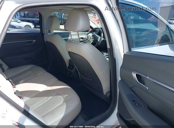 5NPEH4J25MH069930 2021 HYUNDAI SONATA White VIN კოდის სტიკერის ხედი