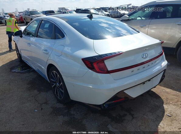 5NPEH4J25MH069930 2021 HYUNDAI SONATA White უკანა მარცხენა