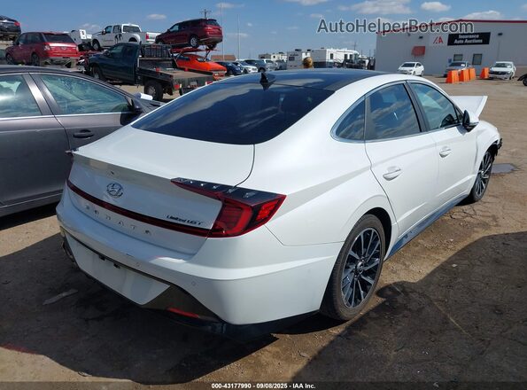 5NPEH4J25MH069930 2021 HYUNDAI SONATA White უკანა მარჯვენა
