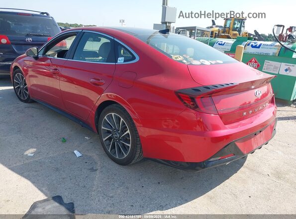 5NPEH4J26LH021822 2020 HYUNDAI SONATA Red Trasero izquierdo
