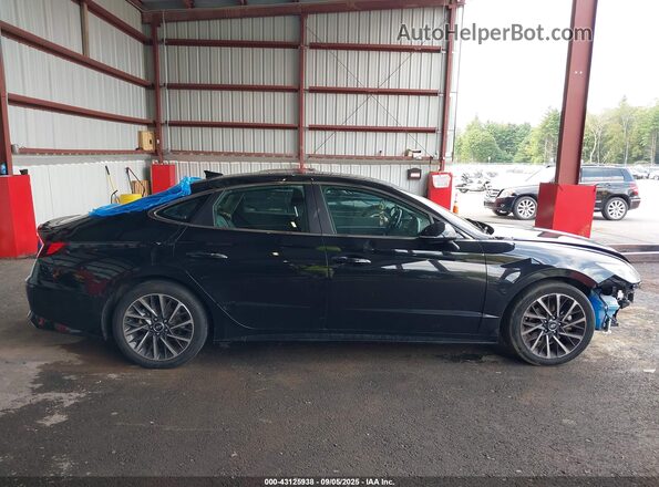 5NPEH4J27LH031727 2020 HYUNDAI SONATA Black უკანა სალონის ხედი