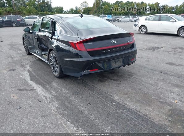 5NPEH4J28LH027153 2020 HYUNDAI SONATA Black Trasero izquierdo