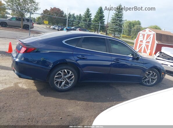 5NPEL4JAXLH038127 2020 HYUNDAI SONATA Blue უკანა სალონის ხედი